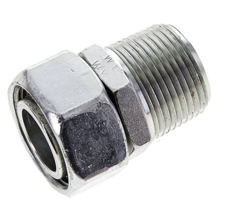 28L & 1'' NPT Acier zingue pivotant droit avec filetage mâle 160 bar Reglable ISO 8434-1