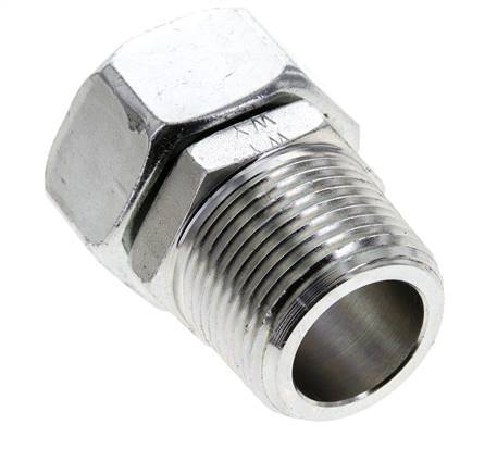 28L & 1'' NPT Acier zingue pivotant droit avec filetage mâle 160 bar Reglable ISO 8434-1