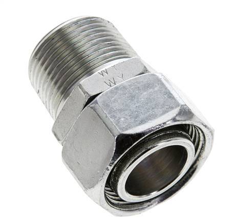 28L & 1'' NPT Acier zingue pivotant droit avec filetage mâle 160 bar Reglable ISO 8434-1