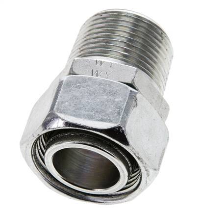 28L & 1'' NPT Acier zingue pivotant droit avec filetage mâle 160 bar Reglable ISO 8434-1