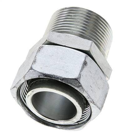 35L & 1-1/4'' NPT Acier zingue pivotant droit avec filetage mâle 160 bar Reglable ISO 8434-1