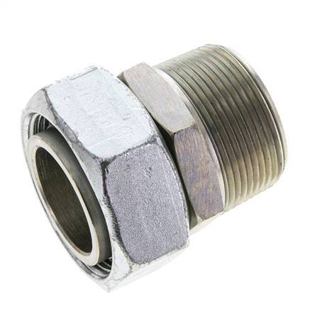 42L & 1-1/2'' NPT Acier zingue pivotant droit avec filetage mâle 160 bar Reglable ISO 8434-1