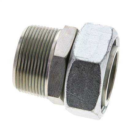 42L & 1-1/2'' NPT Acier zingue pivotant droit avec filetage mâle 160 bar Reglable ISO 8434-1