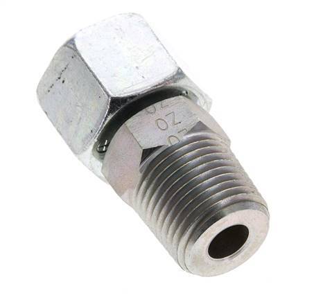 14S & 1/2'' NPT Acier zingue pivotant droit avec filetage mâle 630 bar Reglable ISO 8434-1