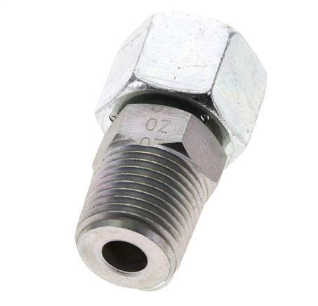 14S & 1/2'' NPT Acier zingue pivotant droit avec filetage mâle 630 bar Reglable ISO 8434-1