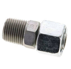 14S & 1/2'' NPT Acier zingue pivotant droit avec filetage mâle 630 bar Reglable ISO 8434-1