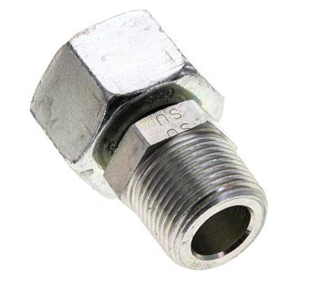 20S & 3/4'' NPT Acier zingue pivotant droit avec filetage mâle 400 bar Reglable ISO 8434-1