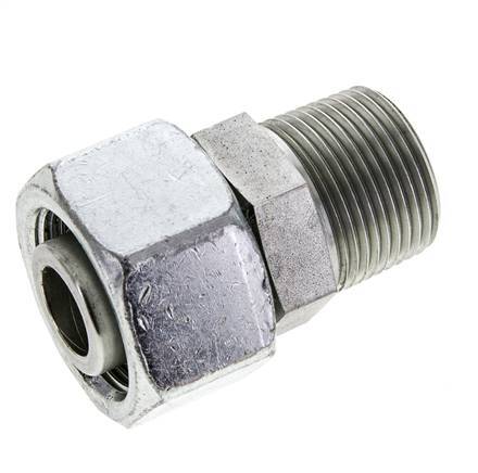 25S & 1'' NPT Acier zingue pivotant droit avec filetage mâle 400 bar Reglable ISO 8434-1