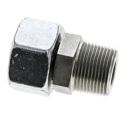 25S & 1'' NPT Acier zingue pivotant droit avec filetage mâle 400 bar Reglable ISO 8434-1