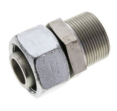 30S & 1-1/4'' NPT Acier zingue pivotant droit avec filetage mâle 400 bar Reglable ISO 8434-1