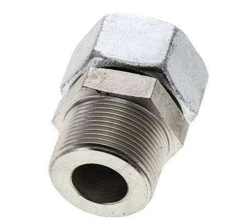 30S & 1-1/4'' NPT Acier zingue pivotant droit avec filetage mâle 400 bar Reglable ISO 8434-1