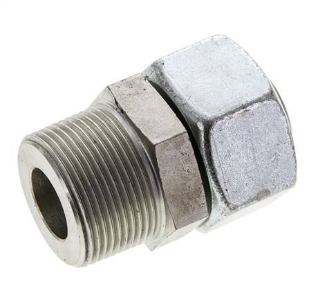 30S & 1-1/4'' NPT Acier zingue pivotant droit avec filetage mâle 400 bar Reglable ISO 8434-1