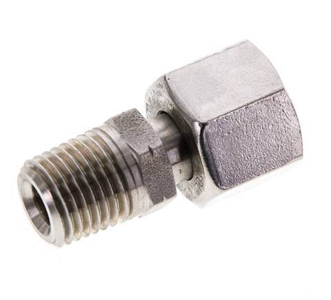 10L & 1/4'' NPT pivotant droit en acier inoxydable avec filetage mâle 315 bar reglable ISO 8434-1