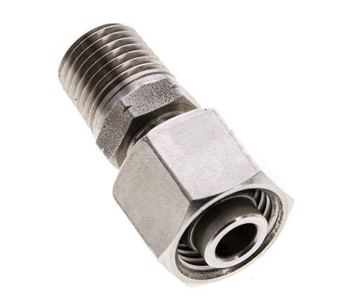 10L & 1/4'' NPT pivotant droit en acier inoxydable avec filetage mâle 315 bar reglable ISO 8434-1
