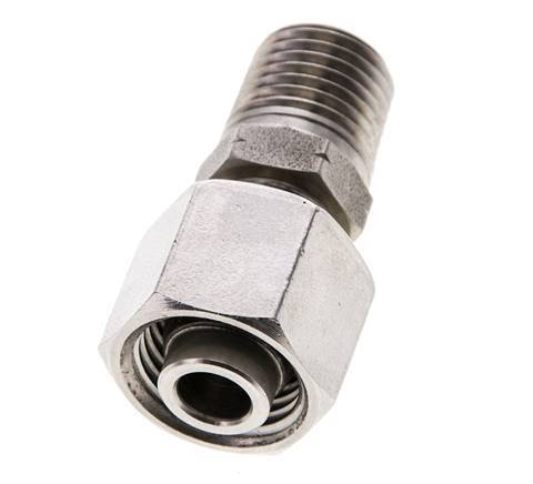 10L & 1/4'' NPT pivotant droit en acier inoxydable avec filetage mâle 315 bar reglable ISO 8434-1