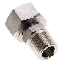 Swivel droit en acier inoxydable 18L & 1/2'' NPT avec filetage mâle 315 bar Reglable ISO 8434-1