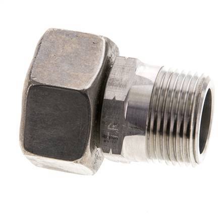 22L & 3/4'' NPT en acier inoxydable tournant droit avec filetage mâle 160 bar Ajustable ISO 8434-1