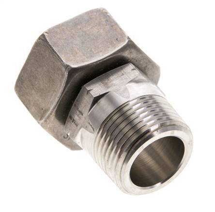 22L & 3/4'' NPT en acier inoxydable tournant droit avec filetage mâle 160 bar Ajustable ISO 8434-1