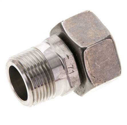 22L & 3/4'' NPT en acier inoxydable tournant droit avec filetage mâle 160 bar Ajustable ISO 8434-1
