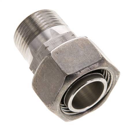 22L & 3/4'' NPT en acier inoxydable tournant droit avec filetage mâle 160 bar Ajustable ISO 8434-1