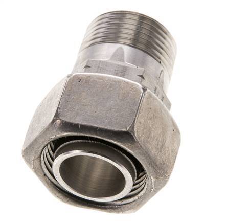 22L & 3/4'' NPT en acier inoxydable tournant droit avec filetage mâle 160 bar Ajustable ISO 8434-1