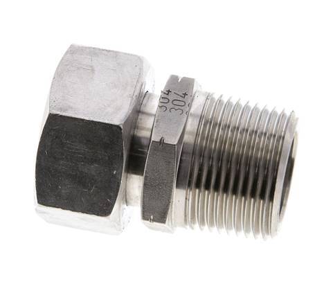 28L & 1'' NPT Stainless Steel Straight Swivel with Male Threads 160 bar Adjustable ISO 8434-1