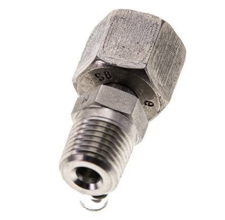 8S & 1/4'' NPT en acier inoxydable avec filetage mâle 630 bar Ajustable ISO 8434-1