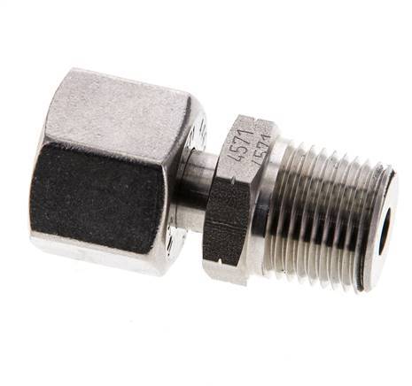 10S & 3/8'' NPT en acier inoxydable avec filetage mâle 630 bar Ajustable ISO 8434-1