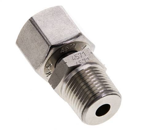 10S & 3/8'' NPT en acier inoxydable avec filetage mâle 630 bar Ajustable ISO 8434-1