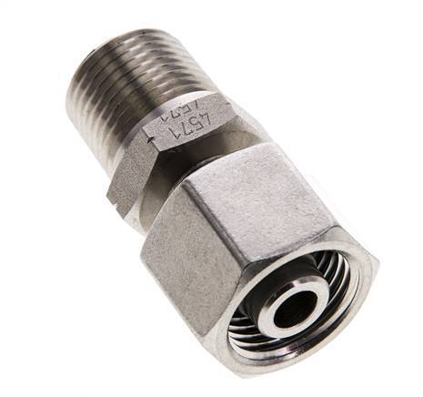 10S & 3/8'' NPT en acier inoxydable avec filetage mâle 630 bar Ajustable ISO 8434-1