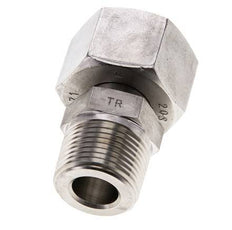 20S & 3/4'' NPT pivotant droit en acier inoxydable avec filetage mâle 400 bar reglable ISO 8434-1