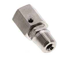6L & 1/8'' NPT pivotant droit en acier inoxydable avec filetage mâle 315 bar Joint torique FKM Cône reglable ISO 8434-1