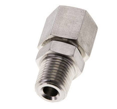 10L & 1/4'' NPT Stainless Steel Straight Swivel with Male Threads 315 bar FKM O-ring Sealing Cone Adjustable ISO 8434-1