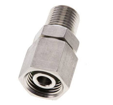 10L & 1/4'' NPT pivotant droit en acier inoxydable avec filetage mâle 315 bar Joint torique FKM Cône reglable ISO 8434-1