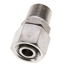 12L & 3/8'' NPT pivotant droit en acier inoxydable avec filetage mâle 315 bar Joint torique FKM Cône reglable ISO 8434-1