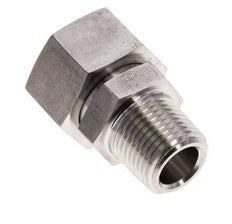 18L & 1/2'' NPT Acier inoxydable pivotant droit avec filets mâles 315 bar Joint torique FKM Cône ajustable ISO 8434-1