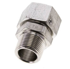 22L & 3/4'' NPT pivotant droit en acier inoxydable avec filetage mâle 160 bar Joint torique FKM Cône reglable ISO 8434-1