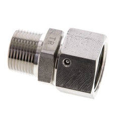 22L & 3/4'' NPT pivotant droit en acier inoxydable avec filetage mâle 160 bar Joint torique FKM Cône reglable ISO 8434-1