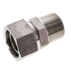 28L et 1'' NPT Acier inoxydable droit avec filetage mâle 160 bar Joint torique FKM Cône d'etancheite reglable ISO 8434-1
