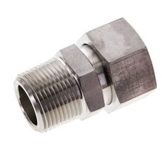 28L et 1'' NPT Acier inoxydable droit avec filetage mâle 160 bar Joint torique FKM Cône d'etancheite reglable ISO 8434-1