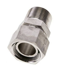 28L et 1'' NPT Acier inoxydable droit avec filetage mâle 160 bar Joint torique FKM Cône d'etancheite reglable ISO 8434-1