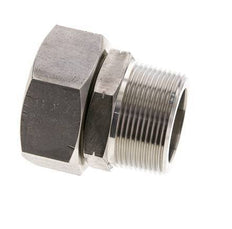 42L & 1-1/2'' NPT Stainless Steel Straight Swivel with Male Threads 160 bar FKM O-ring Sealing Cone Adjustable ISO 8434-1