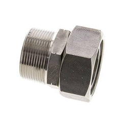 42L & 1-1/2'' NPT pivotant droit en acier inoxydable avec filetage mâle 160 bar Joint torique FKM Cône d'etancheite reglable ISO 8434-1