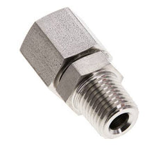 8S & 1/4'' NPT pivotant droit en acier inoxydable avec filetage mâle 630 bar Joint torique FKM Cône reglable ISO 8434-1