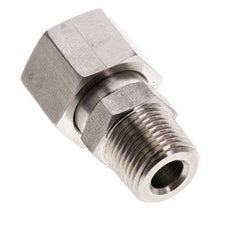 12S & 3/8'' NPT pivotant droit en acier inoxydable avec filetage mâle 630 bar Joint torique FKM Cône reglable ISO 8434-1