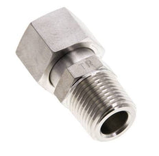 14S & 1/2'' NPT pivotant droit en acier inoxydable avec filetage mâle 630 bar Joint torique FKM Cône reglable ISO 8434-1