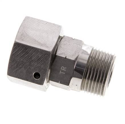 20S & 3/4'' NPT Acier inoxydable pivotant droit avec filetage mâle 400 bar Joint torique FKM Cône ajustable ISO 8434-1