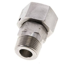 20S & 3/4'' NPT Acier inoxydable pivotant droit avec filetage mâle 400 bar Joint torique FKM Cône ajustable ISO 8434-1
