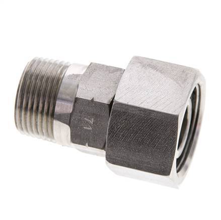 20S & 3/4'' NPT Acier inoxydable pivotant droit avec filetage mâle 400 bar Joint torique FKM Cône ajustable ISO 8434-1