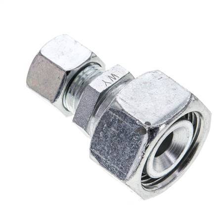 12L & 22L Zink plated Steel Straight Cutting Fitting with Swivel 160 bar ISO 8434-1